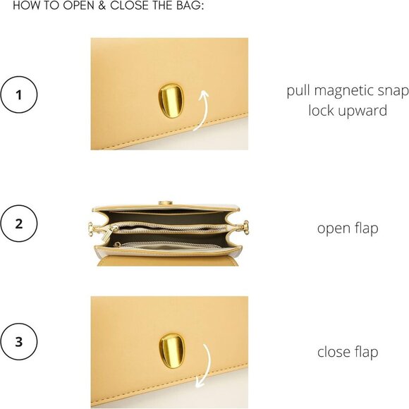 Mini Top Handle Satchel, Crossbody Shoulder Bag, H2077 - Picture 6 of 8